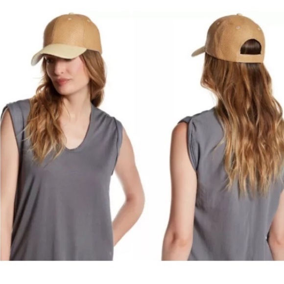 Magid Baseball Cap Colorblock Cool Straw Hat Toast Back Hook Loop From Nodstrom - Picture 6 of 10